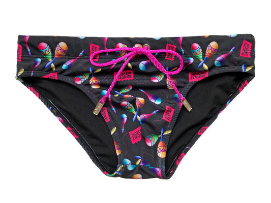 Mexican Fiesta Swim Brief Black